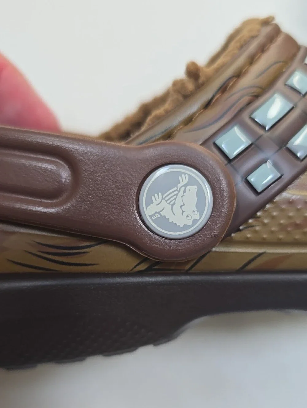 CROCS X Star Wars Chewbacca Kids' Brown Faux-Wood Slip-On Clogs with Charms